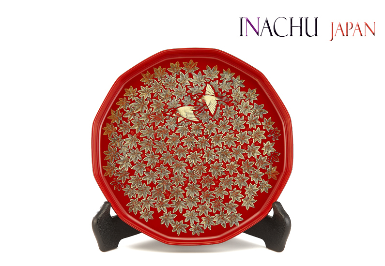 脱乾漆飾り皿「錦秋」 人間国宝 前史雄作