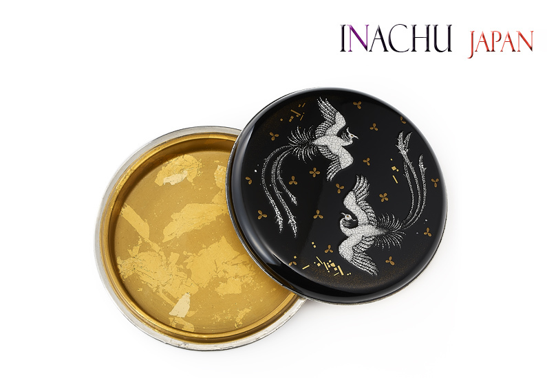 金胎蒔絵香合「瑞鳥」 人間国宝 寺井直次作